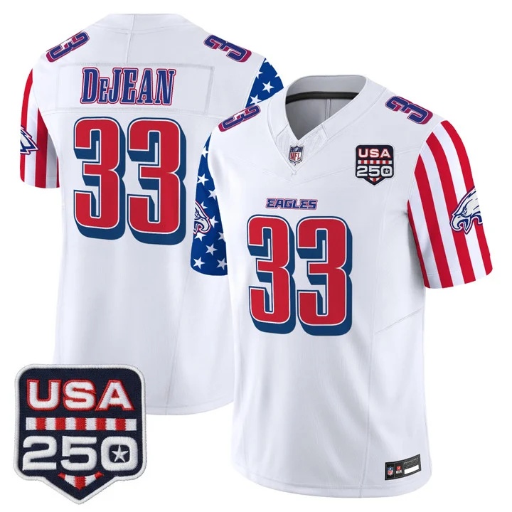 Men's Philadelphia Eagles America 250 Edition Vapor Limited Jersey #33 COOPER DEJEAN
