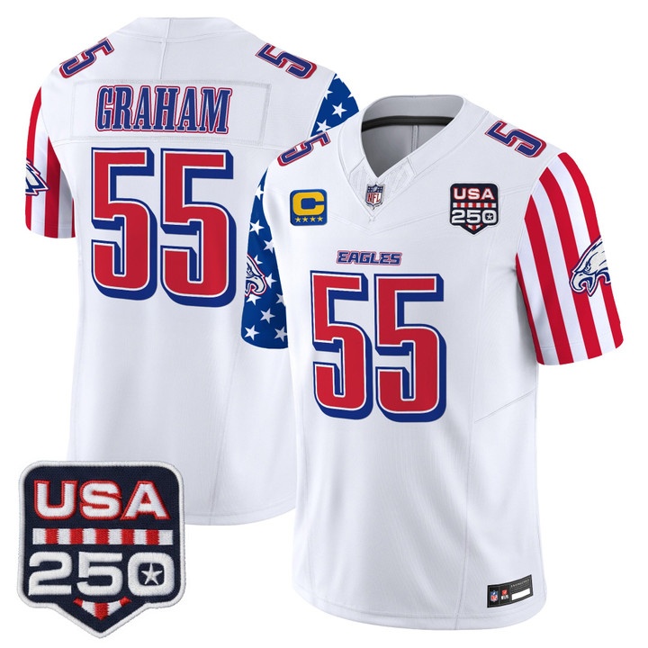 Men's Philadelphia Eagles America 250 Edition Vapor Limited Jersey #55 BRANDON GRAHAM