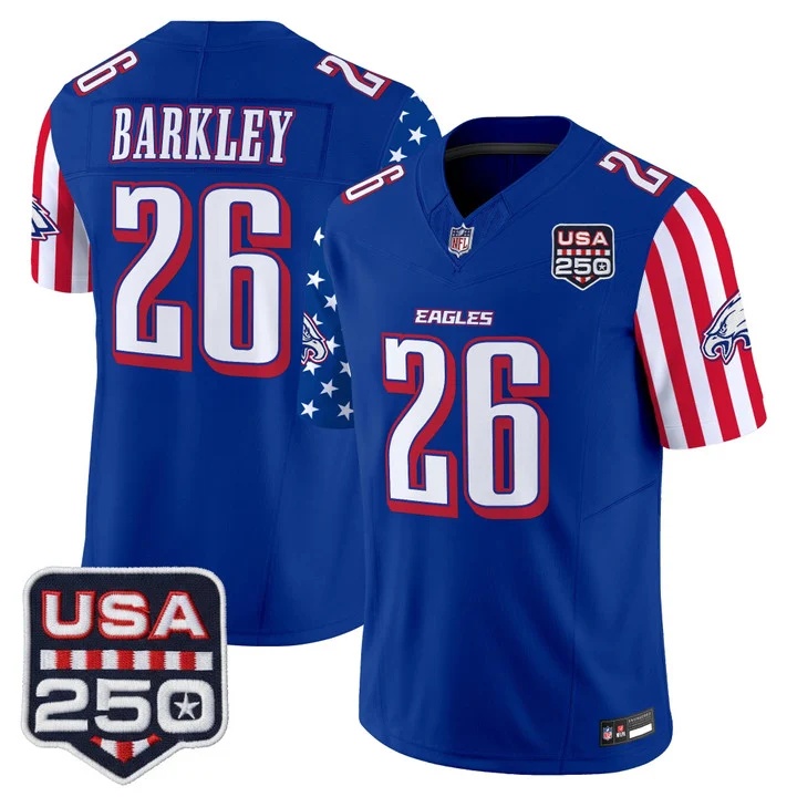Men's Philadelphia Eagles America 250 Edition Vapor Limited Jersey ROYAL#26 SAQUON BARKLEY