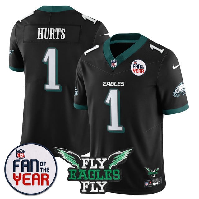 Men's Philadelphia Eagles Fan Of The Year Jersey #1 Jalen Hurts