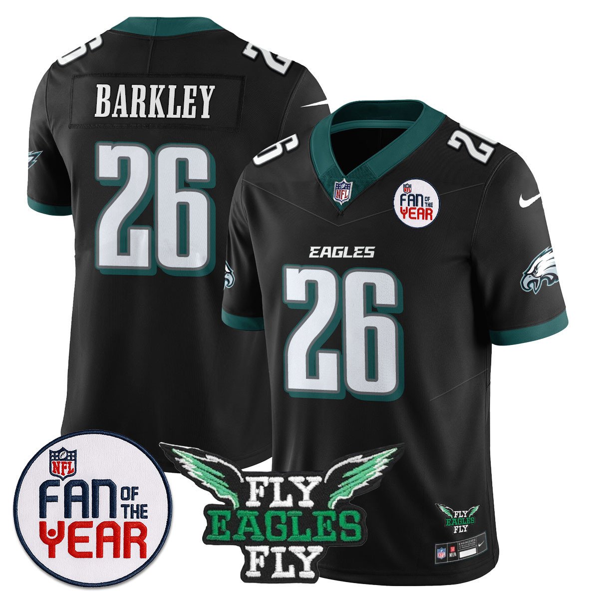 Men's Philadelphia Eagles Fan Of The Year Jersey #26 Saquon Barkley