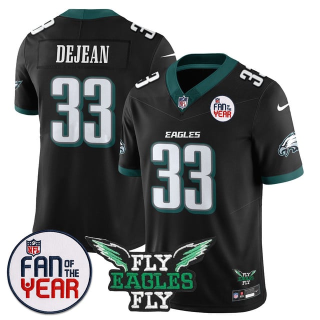 Men's Philadelphia Eagles Fan Of The Year Jersey #33 Cooper DeJean