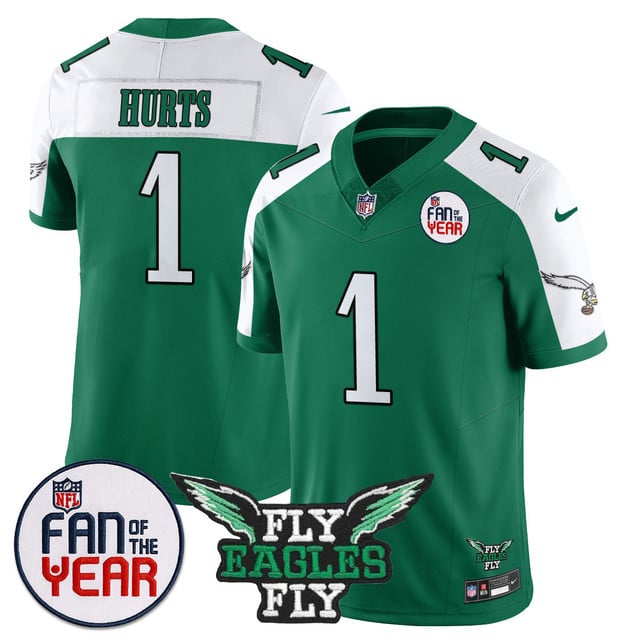 Men's Philadelphia Eagles Fan Of The Year Jersey alternate #1 Jalen Hurts