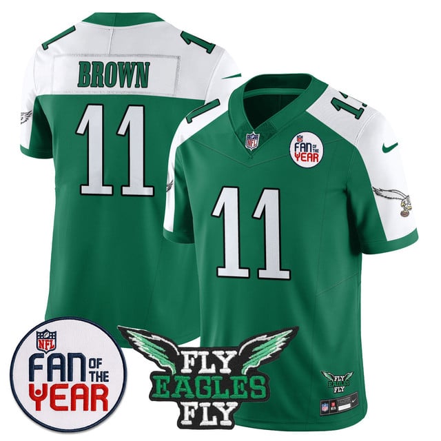 Men's Philadelphia Eagles Fan Of The Year Jersey alternate #11 A.J. Brown