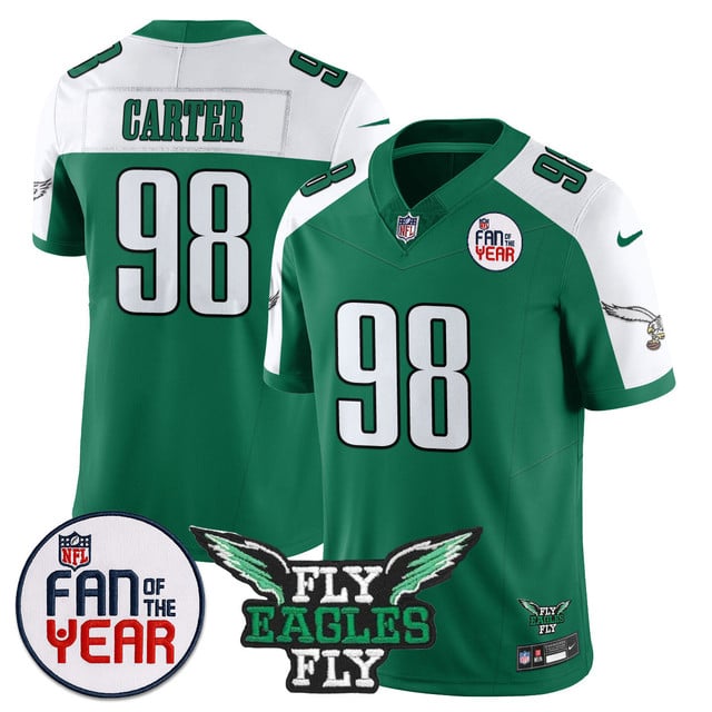 Men's Philadelphia Eagles Fan Of The Year Jersey alternate #98 Jalen Carter