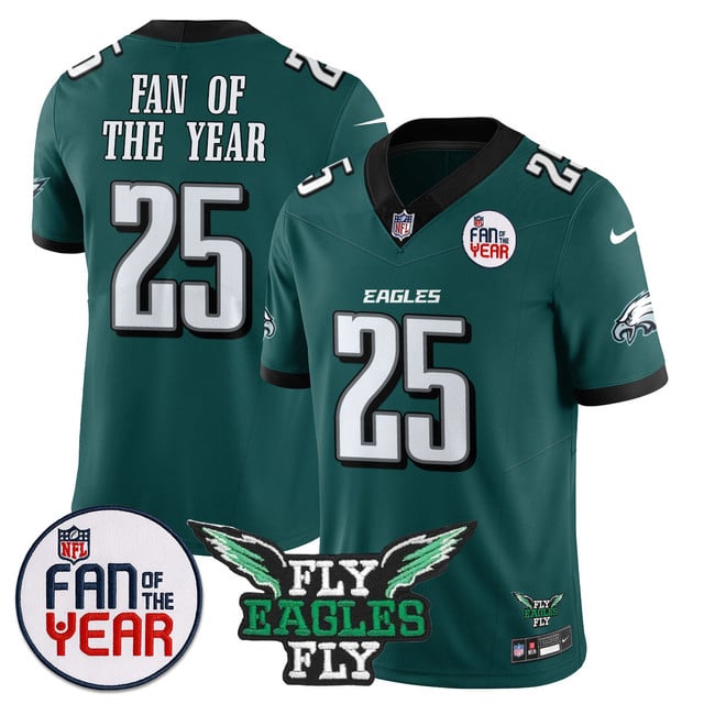 Men's Philadelphia Eagles Fan Of The Year Jersey green #25 Fan Of The Year