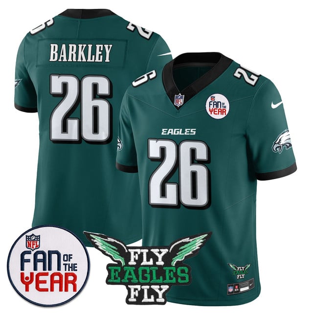 Men's Philadelphia Eagles Fan Of The Year Jersey green #26 Saquon Barkley