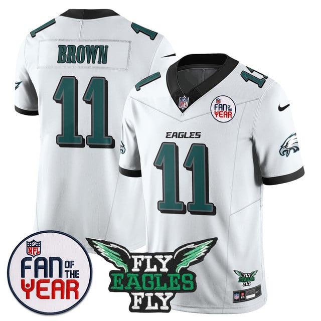Men's Philadelphia Eagles Fan Of The Year Jersey white #11 A.J. Brown