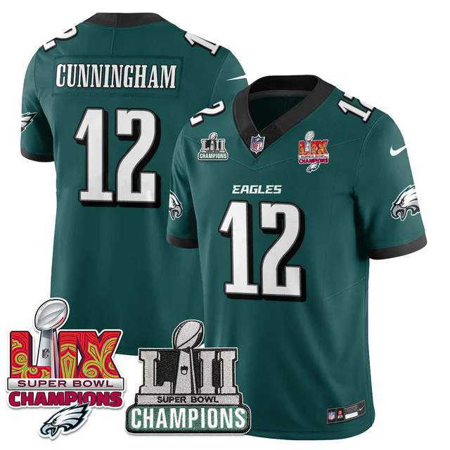 Men's Philadelphia Eagles LII-LIX Super Bowl Champions Vapor Limited Jersey #12 CUNNINGHAM.webp