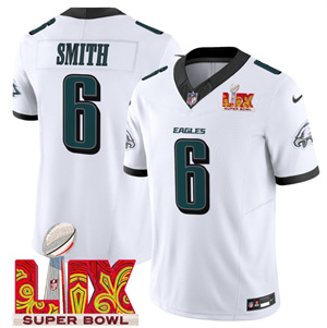 Men's Philadelphia Eagles Super Bowl LIX Patch Vapor Limited Jersey - All Stitched  DeVonta Smith