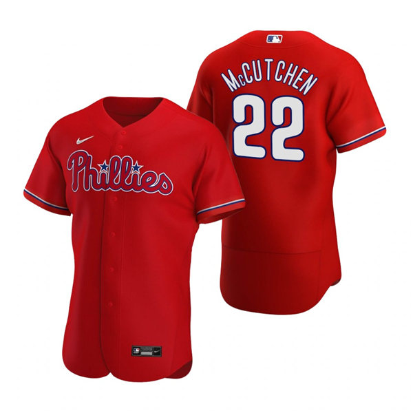 Men's Philadelphia Phillies #22 Andrew McCutchen Nike Red Alternate Flex base Baseball Jersey
