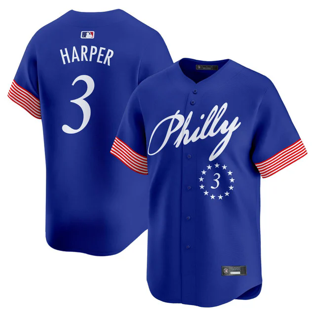Men's Philadelphia Phillies 2025 Independence Day Jersey V2 #3 bryce harper.webp