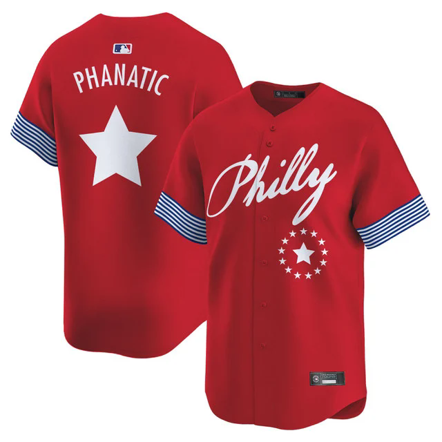 Men's Philadelphia Phillies 2025 Independence Day Jersey V2 red phanatic.webp