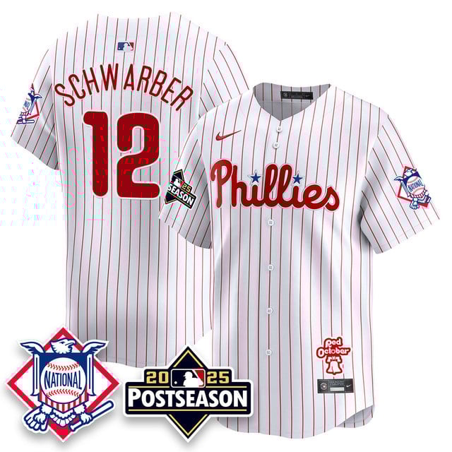 Men's Philadelphia Phillies 2025 Postseason Jersey #12 Kyle Schwarber