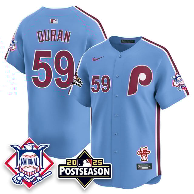 Men's Philadelphia Phillies 2025 Postseason Jersey blue #59 Jhoan Duran