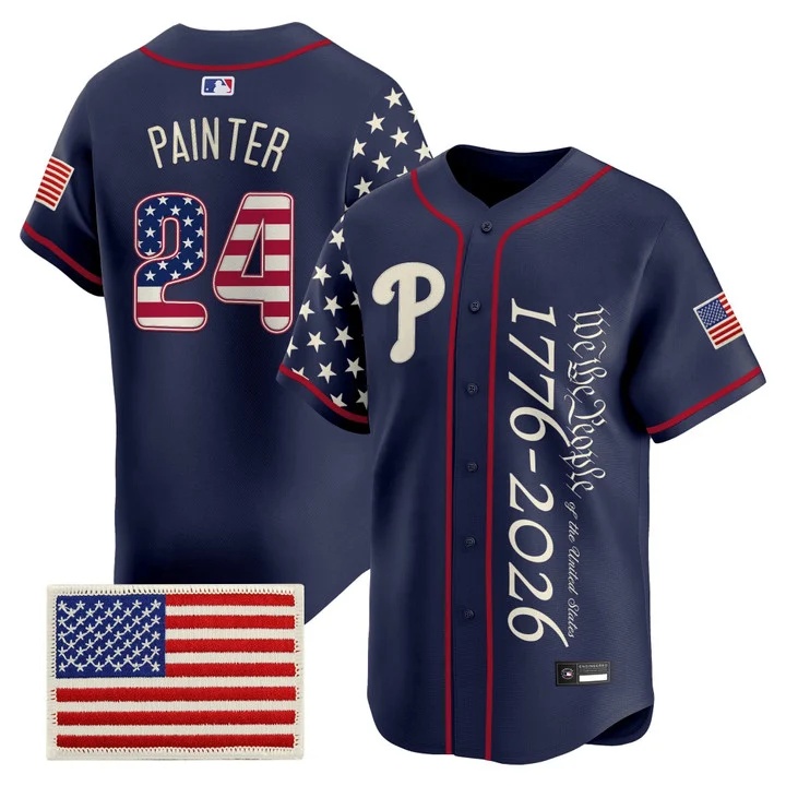 Men's Philadelphia Phillies America 250 Edition Vapor Premier Limited Jersey V2 #24 ANDREW PAINTER
