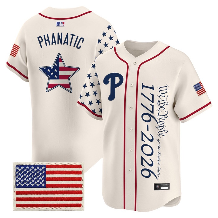Men's Philadelphia Phillies America 250 Edition Vapor Premier Limited Jersey V2 CREAM PHANATIC