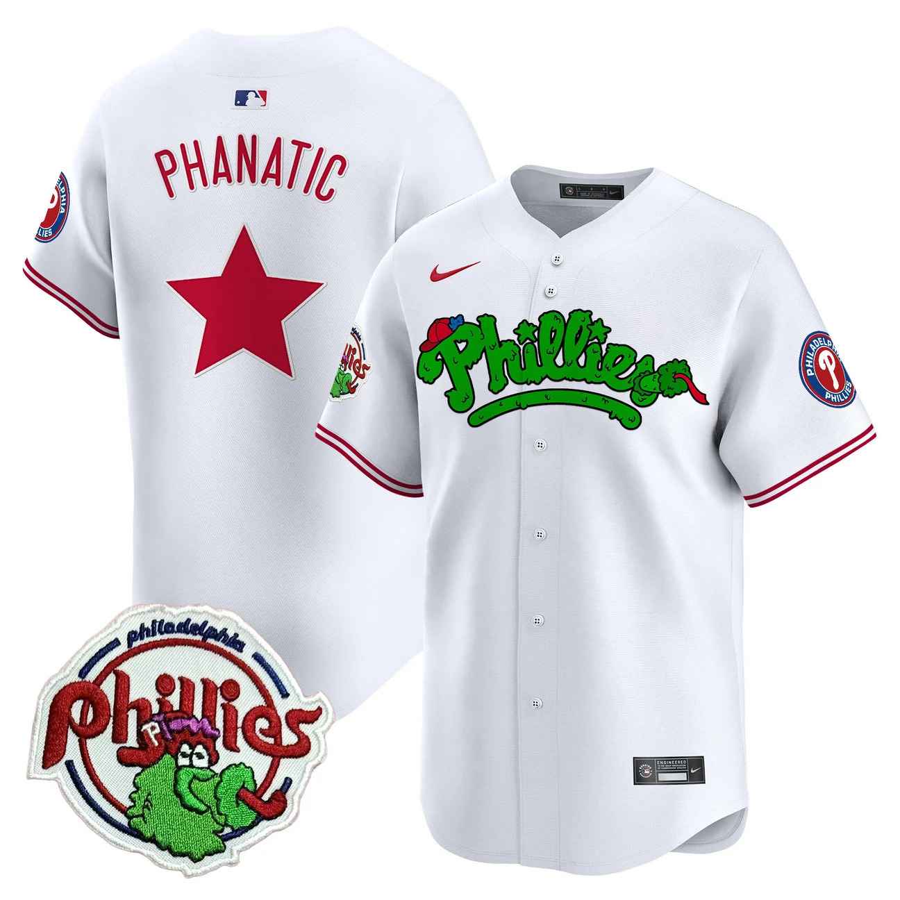 Men's Phillies Phanatic Patch Vapor Premier Limited Jersey V2 PHANATIC