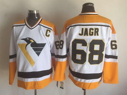 Men's Pittsburgh Penguins #66 Mario Lemieux 1992-93 White CCM Vintage Throwback Jersey Stitched