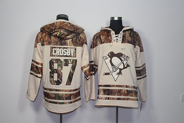 Men's Pittsburgh Penguins #87 Sidney Crosby Old Time Hockey Natural Realtree Camo Xtra Lacer Hoodie