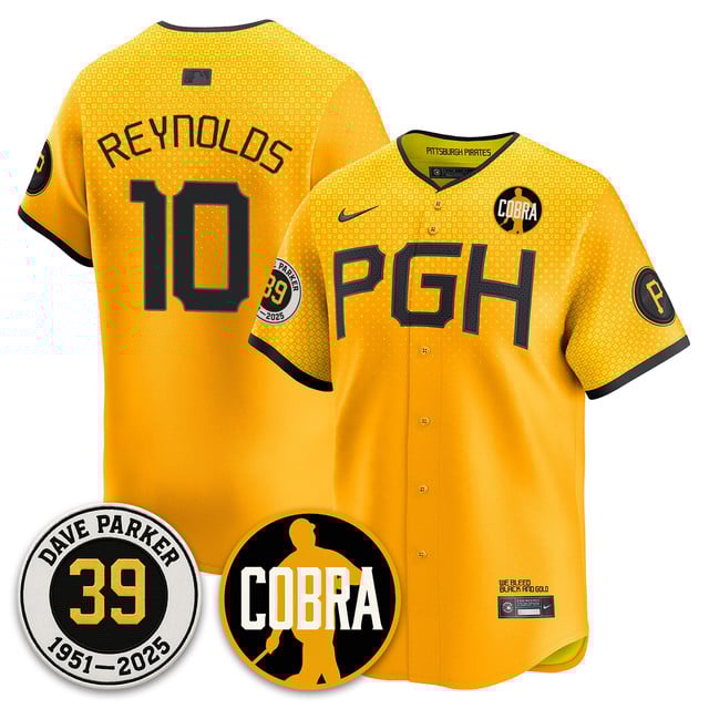 Men's Pittsburgh Pirates Memories Dave Parker Jersey- “COBRA” Patch CITY CONNECT #10 BRYAN REYNOLDS