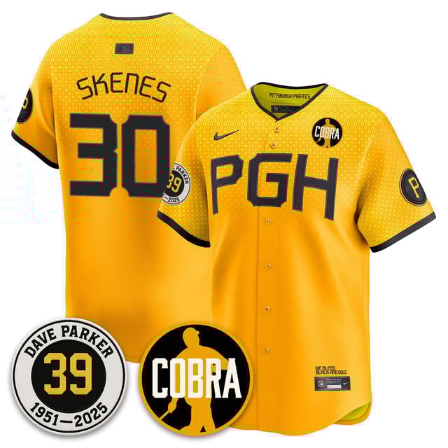 Men's Pittsburgh Pirates Memories Dave Parker Jersey- “COBRA” Patch CITY CONNECT #30 PAUL SKENES