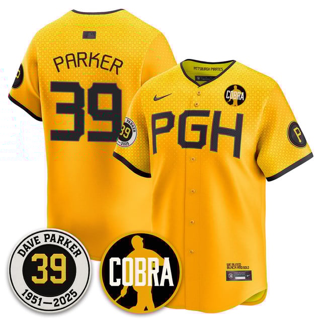 Men's Pittsburgh Pirates Memories Dave Parker Jersey- “COBRA” Patch CITY CONNECT #39 DAVE PARKER