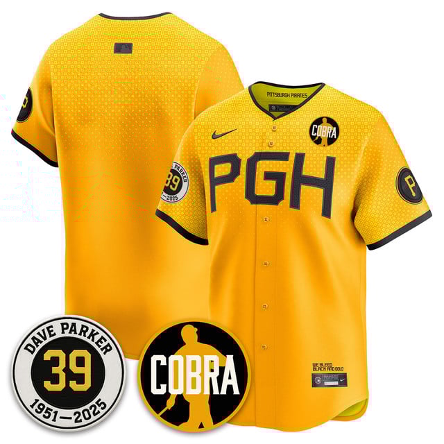 Men's Pittsburgh Pirates Memories Dave Parker Jersey- “COBRA” Patch CITY CONNECT BLANK