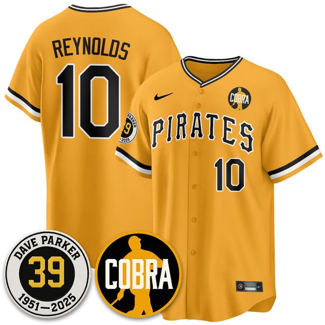 Men's Pittsburgh Pirates Memories Dave Parker Jersey- “COBRA” Patch THROWBACK #10 BRYAN REYNOLDS