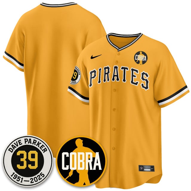Men's Pittsburgh Pirates Memories Dave Parker Jersey- “COBRA” Patch THROWBACK BLANK