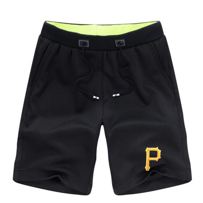 Men's Pittsburgh Pirates Team Logo Black Baseball Shorts