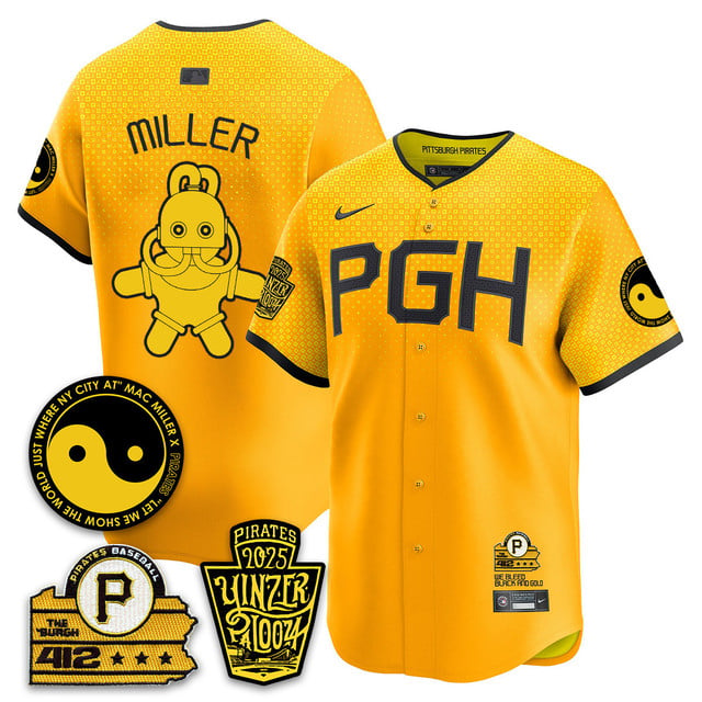 Men's Pittsburgh Pirates Yinzerpalooza 2025 Limited Jersey - All Stitched City Connect Mac Miller