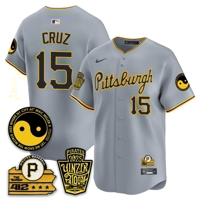 Men's Pittsburgh Pirates Yinzerpalooza 2025 Limited Jersey - All Stitched Gray #15 Oneil Cruz