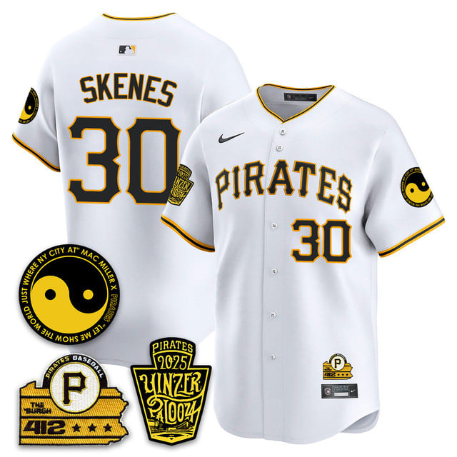 Men's Pittsburgh Pirates Yinzerpalooza 2025 Limited Jersey - All Stitched White #30 Paul Skenes