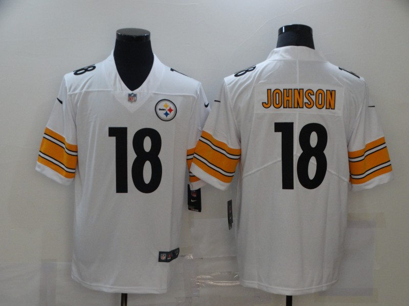 Men's Pittsburgh Steelers #18 Diontae Johnson Nike White Game Football Jersey