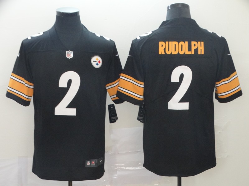 Men's Pittsburgh Steelers #2 Mason Rudolph Nike Black Player Game Football Jersey