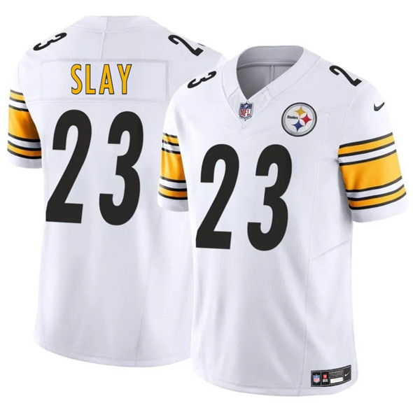 Men's Pittsburgh Steelers #23 Darius Slay Jr. White 2025 F.U.S.E. Vapor Untouchable Limited Football Stitched Jersey