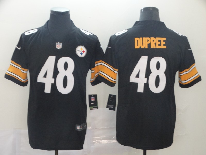 Men's Pittsburgh Steelers #48 Bud Dupree Nike Black Player Game Football Jersey