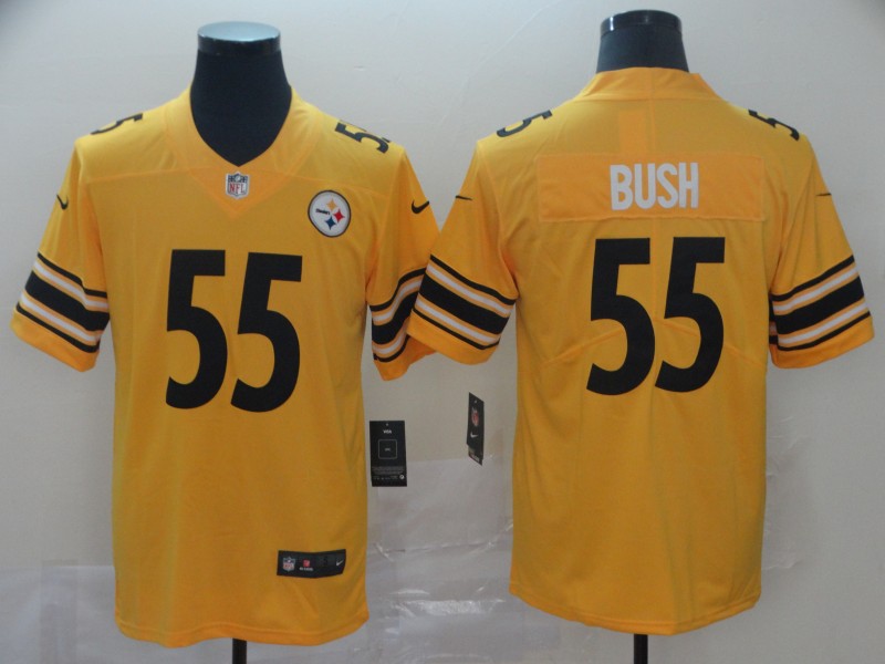 Men's Pittsburgh Steelers #55 Devin Bush Jr. Nike Gold Inverted Legend Jersey