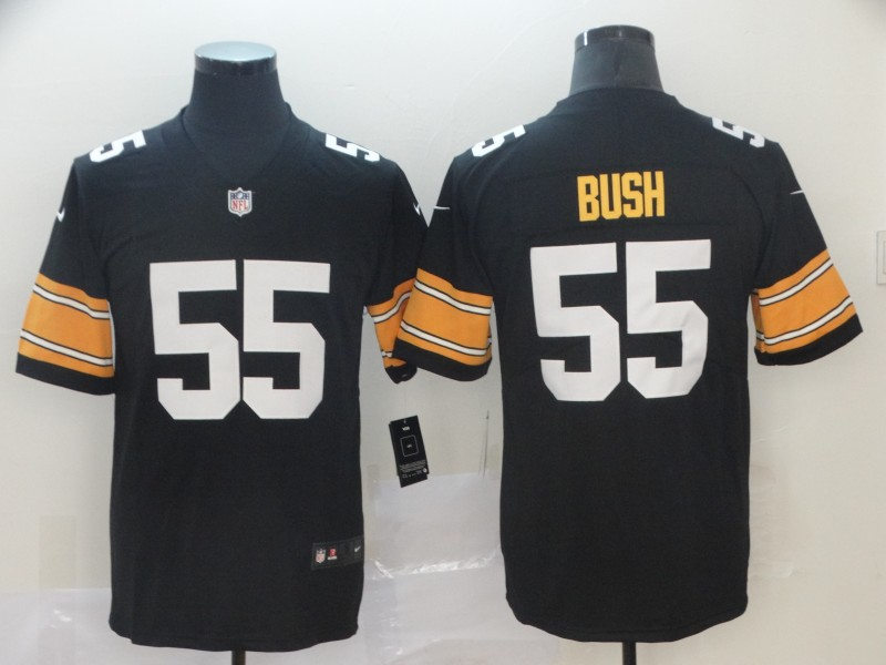 Men's Pittsburgh Steelers #55 Devin Bush Jr Nike Black Alternate Football Jersey