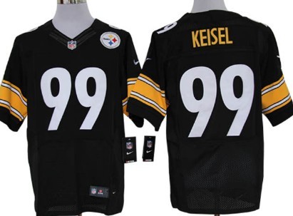 Men's Pittsburgh Steelers #99 Brett Keisel Black Nik Elite Jersey