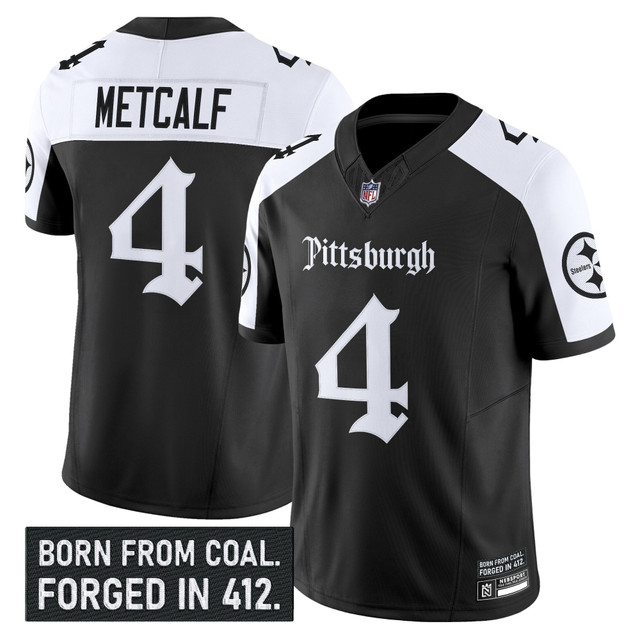 Men's Pittsburgh Steelers 'Gothic Steel City Edition' Vapor Limited Jersey - All Stitched Alternate DK Metcal