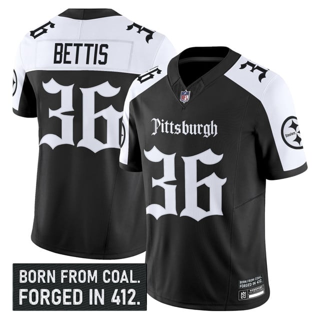 Men's Pittsburgh Steelers 'Gothic Steel City Edition' Vapor Limited Jersey - All Stitched Alternate Jerome Bettis