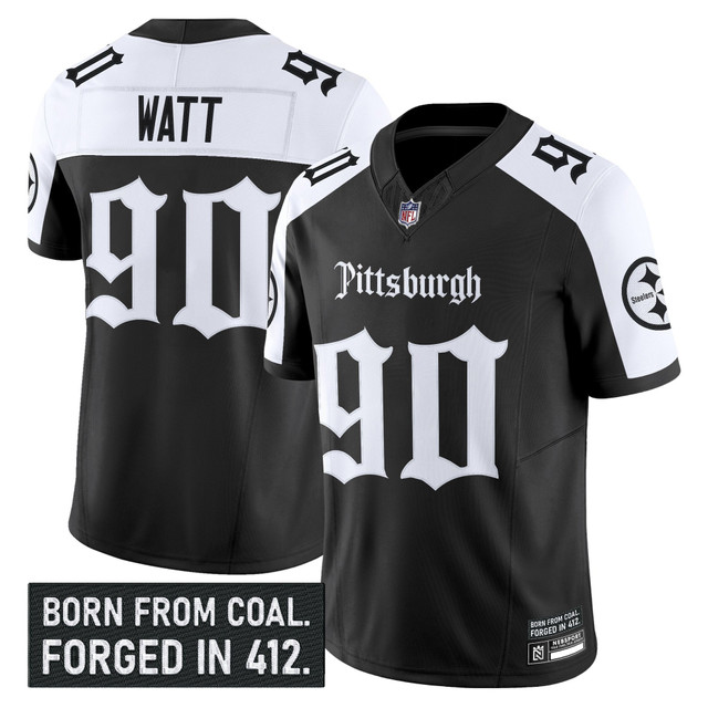 Men's Pittsburgh Steelers 'Gothic Steel City Edition' Vapor Limited Jersey - All Stitched Alternate T. J. Watt