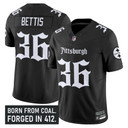Men's Pittsburgh Steelers 'Gothic Steel City Edition' Vapor Limited Jersey - All Stitched Black T. Jerome Bettis