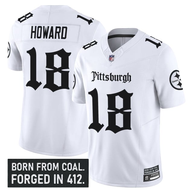 Men's Pittsburgh Steelers 'Gothic Steel City Edition' Vapor Limited Jersey - All Stitched White Will Howard