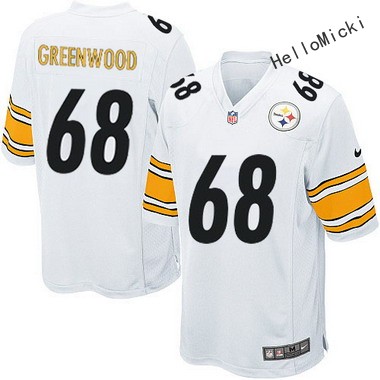 Men's Pittsburgh Steelers Retired Players #68 l.c. greenwood white elite jersey