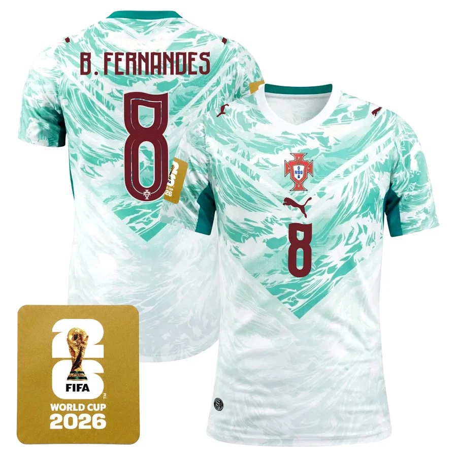 Men's Portugal 2026 World Cup National Team Jersey #8 BRUNO FERNANDES