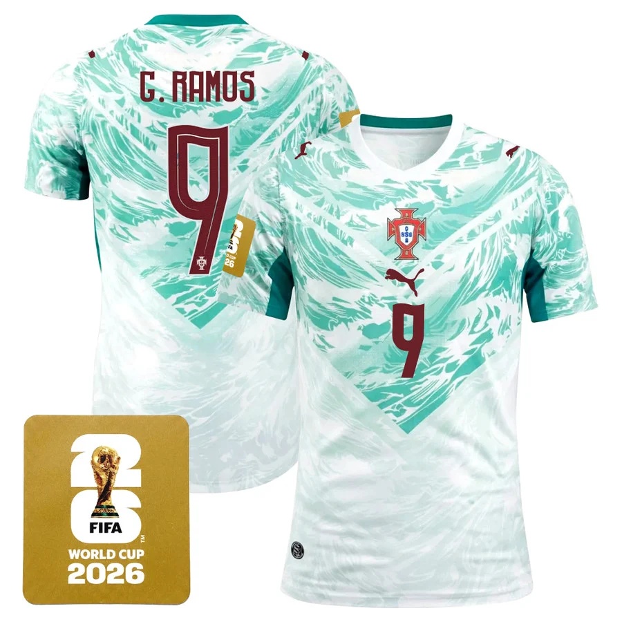 Men's Portugal 2026 World Cup National Team Jersey #9 GONCALO RAMOS