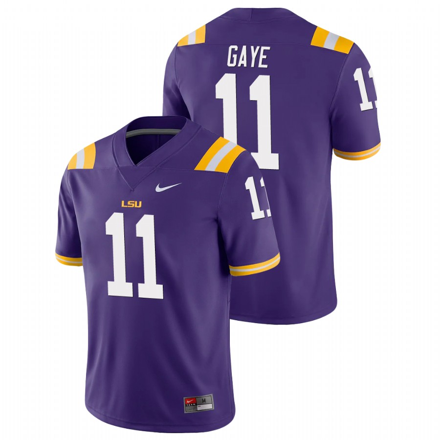 Men's Purple LSU Tigers Ali Gaye Game College Football Jersey